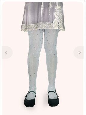 NWOT Anna Sui Baby Blue Rhinestone Tights